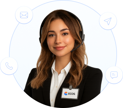 Support agent with ECOS badge